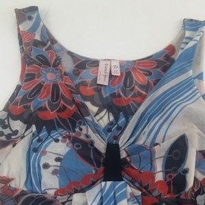 Sweet-Pea-Pink-Floral-Mesh-Sleeveless-Top-Size-Med